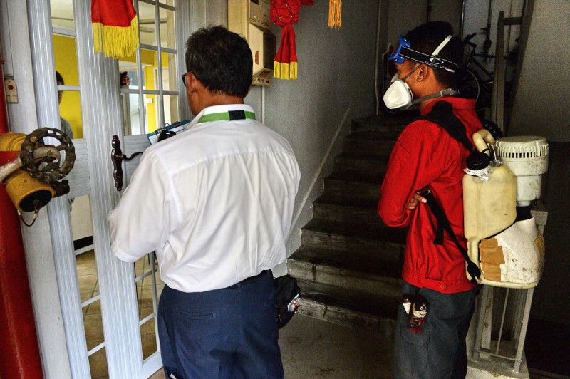 Fore Pest Control technician on site in Singapore — Awebstar Google Ads case study