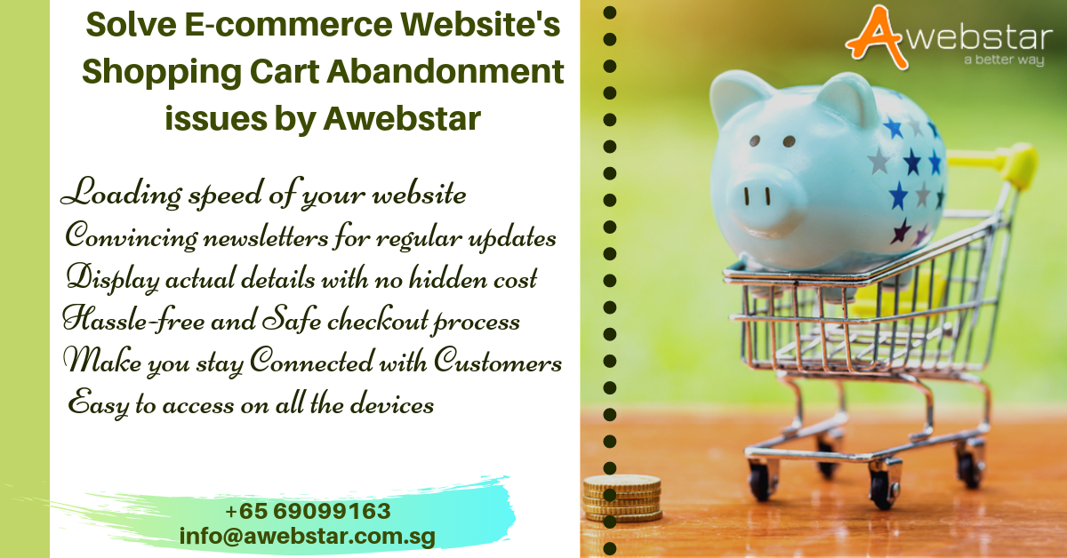 Awebstar shopping cart abandonment ecommerce website