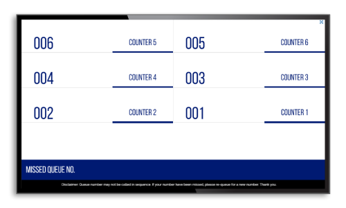 Token Display Screen