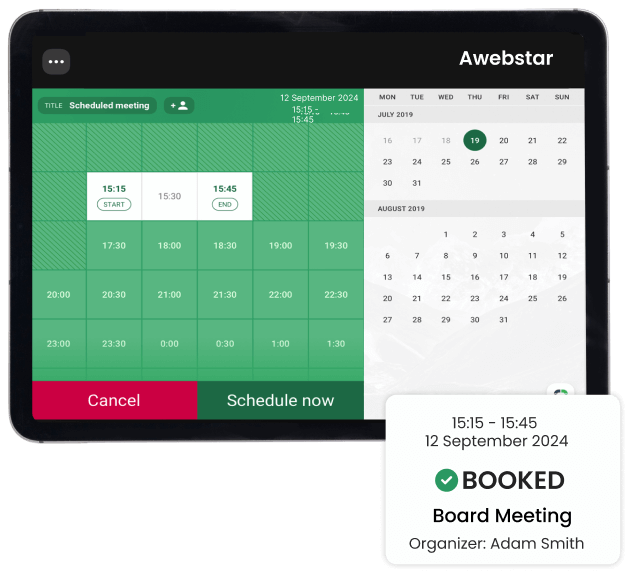 Manage your meeting room booking process with ease