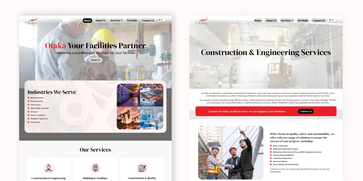 otaka services and portfolio